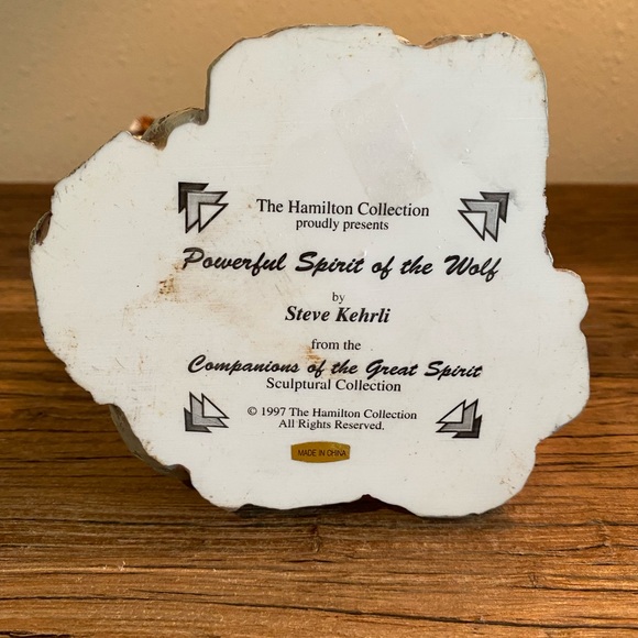 Hamilton 1997 Powerful Spirit of the Wolf Sculptural Collection By Steve Kehrli - Picture 10 of 10